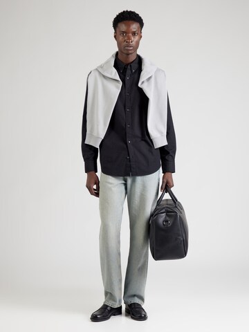 Calvin Klein Jeans Средняя посадка Рубашка 'CLASSIC' в Черный