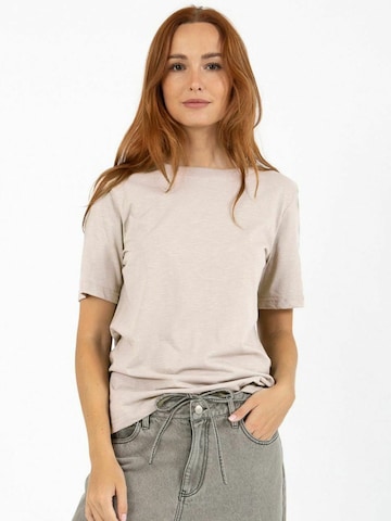 Coster Copenhagen - Top ' CC ' en beige: frente