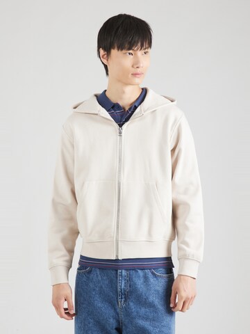 JACK & JONES Sweatvest 'JJEUrban Edge' in Beige: voorkant