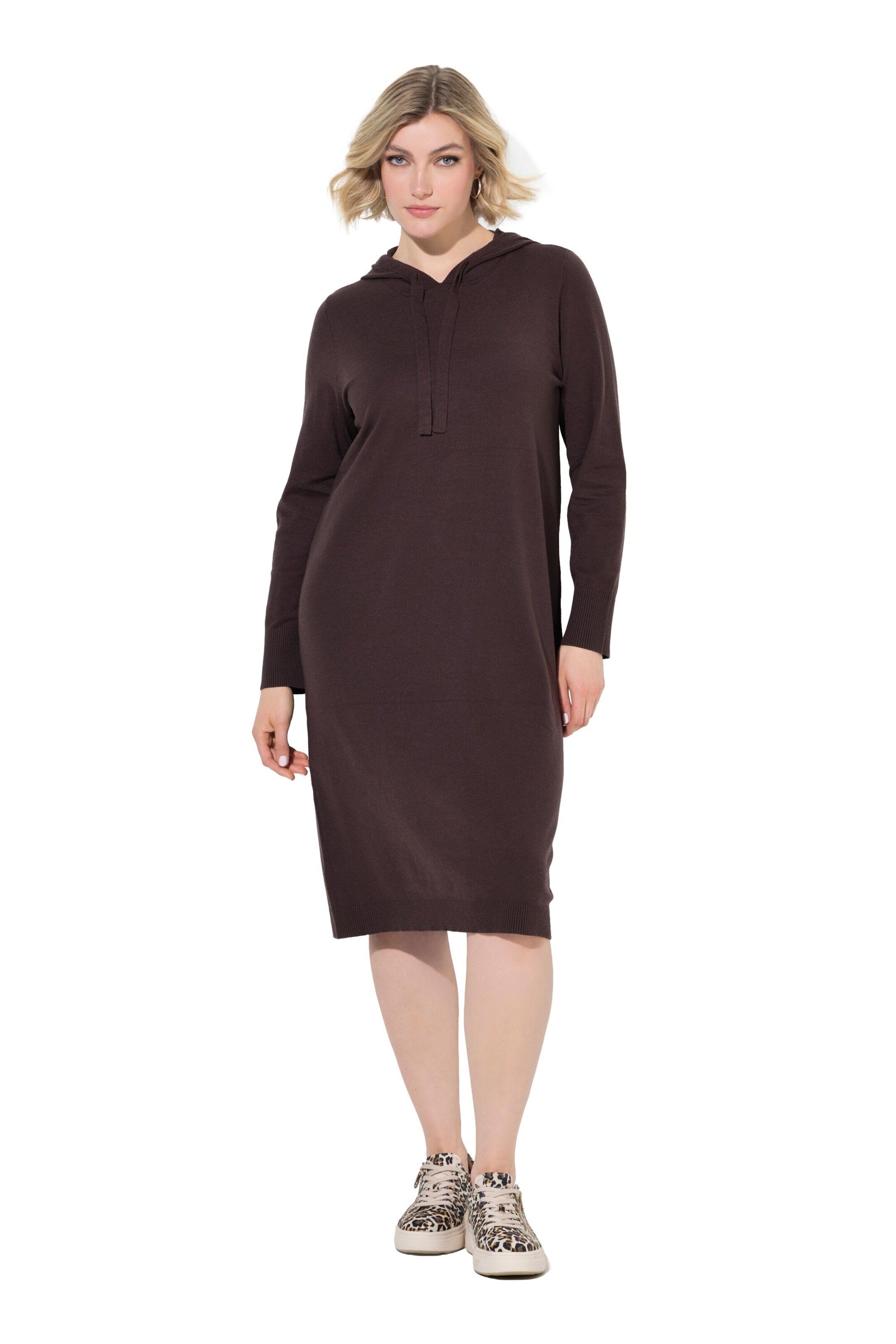 Ulla Popken Knit dress in Brown: front