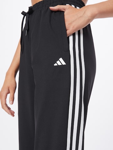 ADIDAS PERFORMANCE Regular Workout Pants 'Aeroready Made4 3-Stripes Tapered' in Black