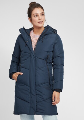 Oxmo Winter coat 'Juna' in Blue: front
