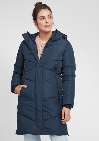 Oxmo Winter Coat 'Juna' in Blue: front