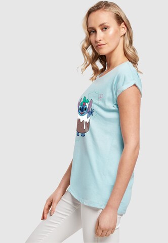 ABSOLUTE CULT Shirt 'Lilo And Stitch - Pudding Holly' in Blauw