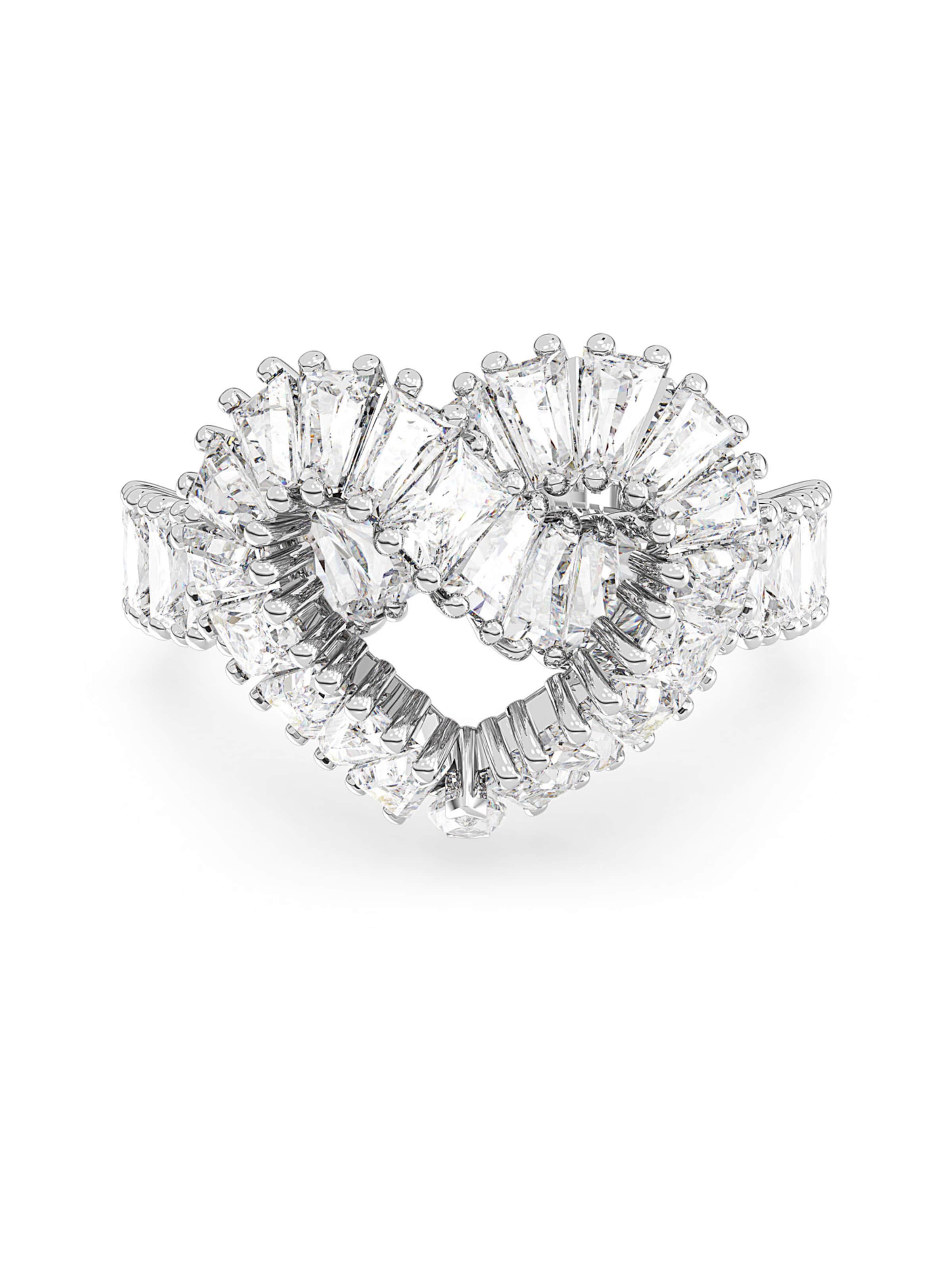 Swarovski Ring in Silber: Vorderseite