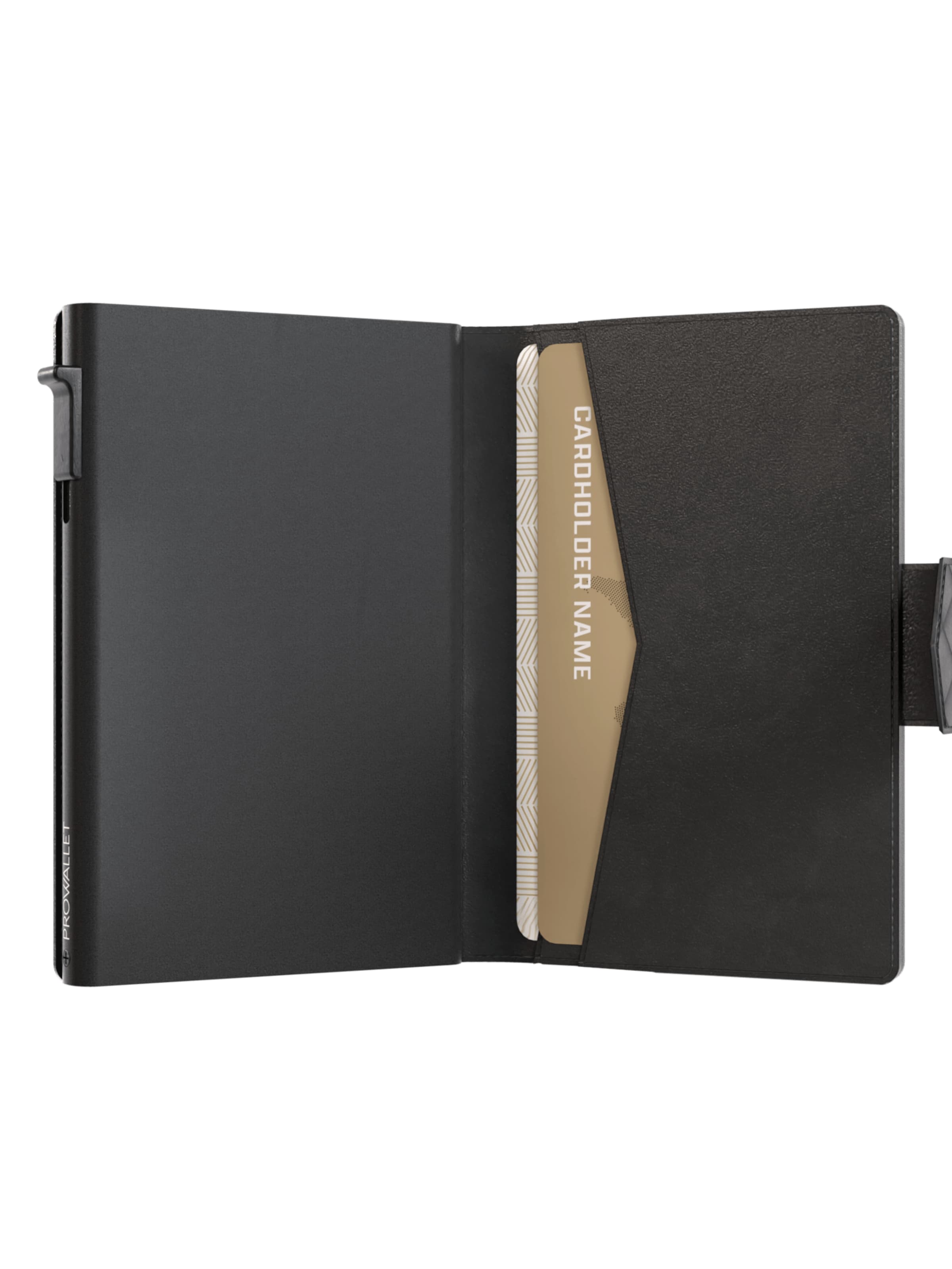 Prowallet Wallet 'Pasjeshouder Plus Woven' in Black
