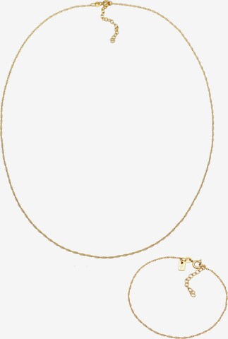 KUZZOI Jewelry Set 'Plättchen' in Gold: front