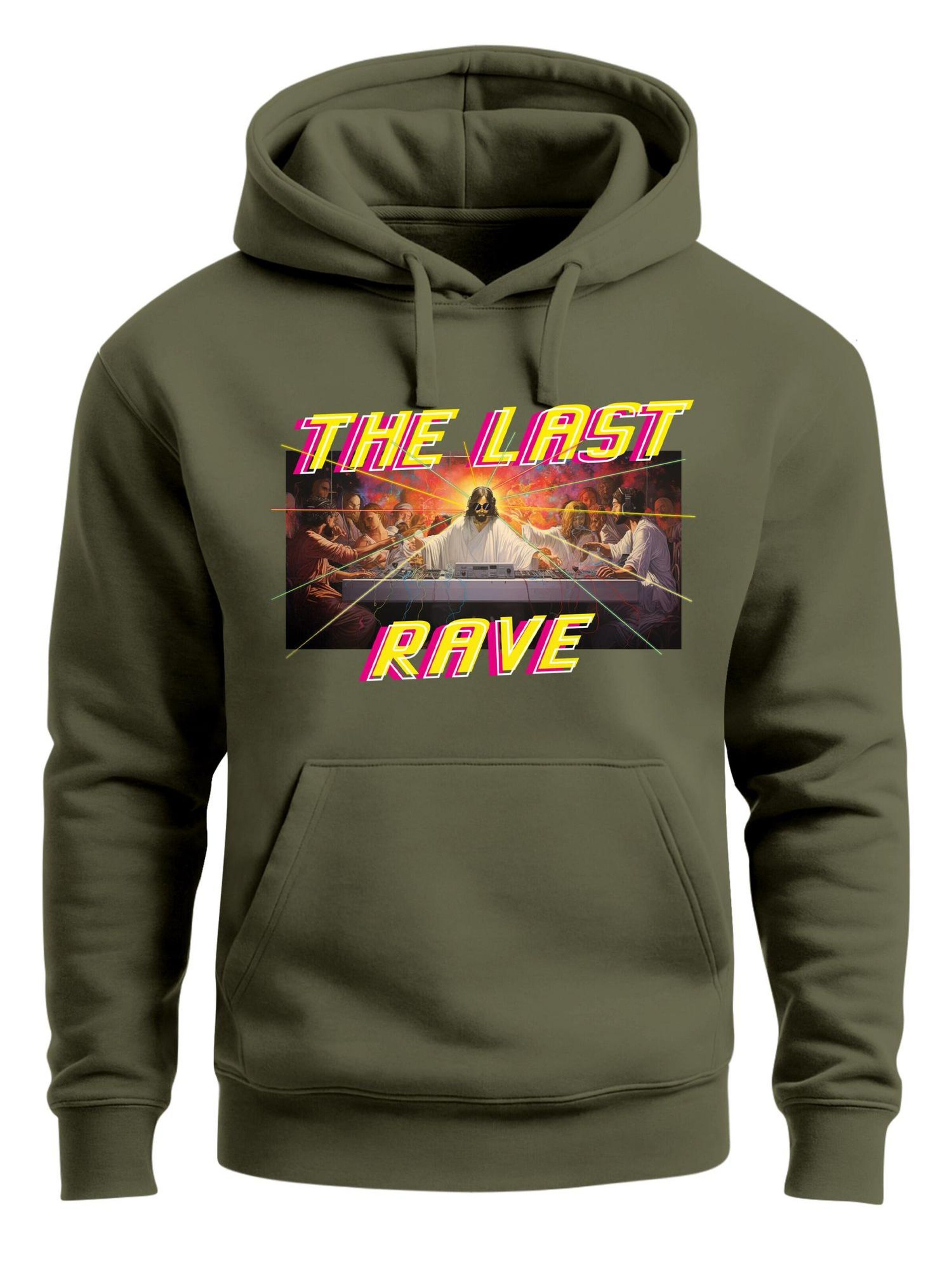 Neverless Sweatshirt 'The Last Rave' in Green: front