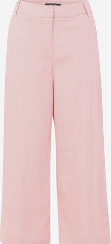 TAIFUN Wide leg Trousers with creases in Pink: front