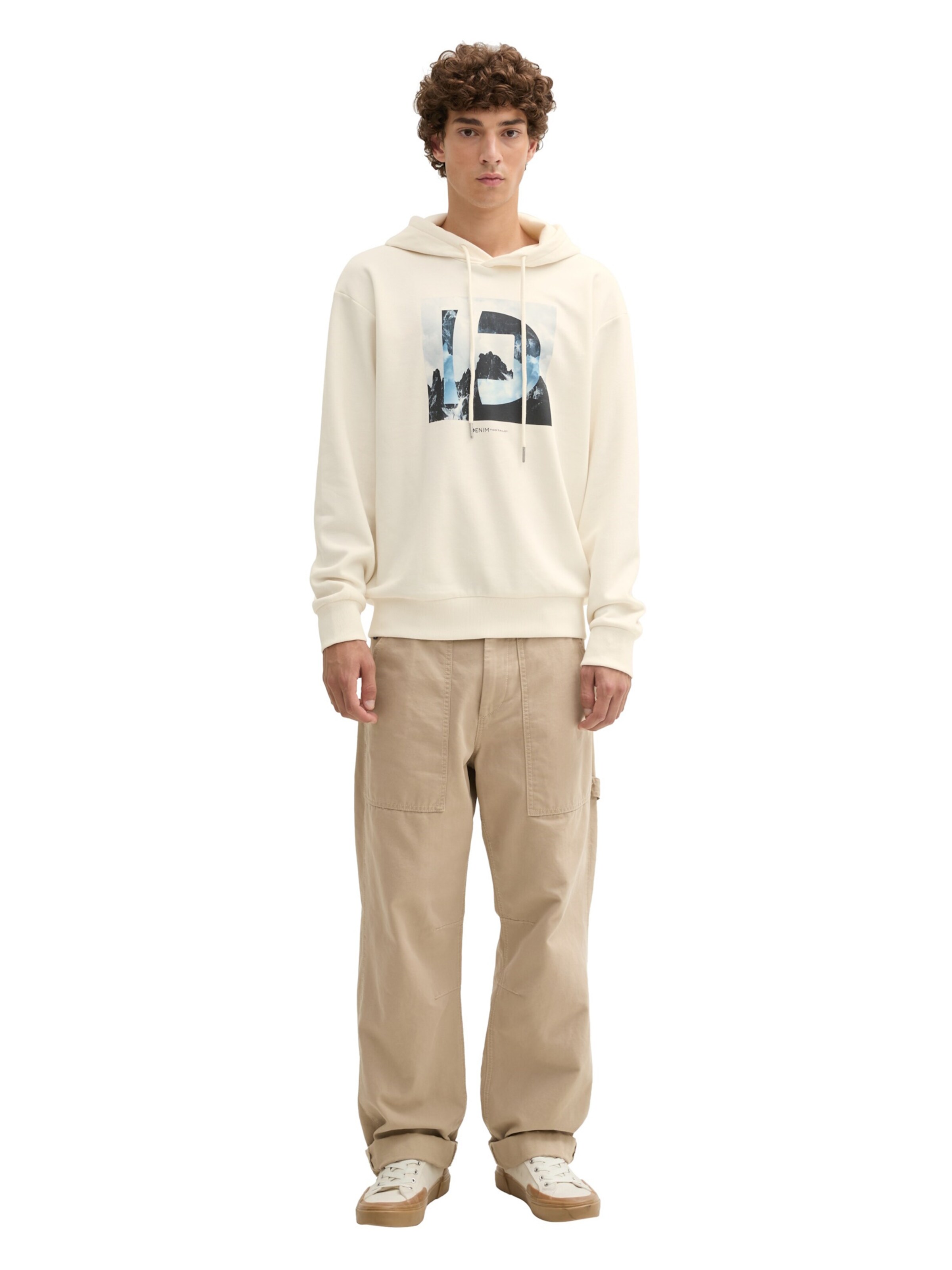 TOM TAILOR Trui in Beige: voorkant