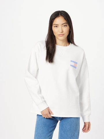 Tommy Jeans Sweatshirt in White: front