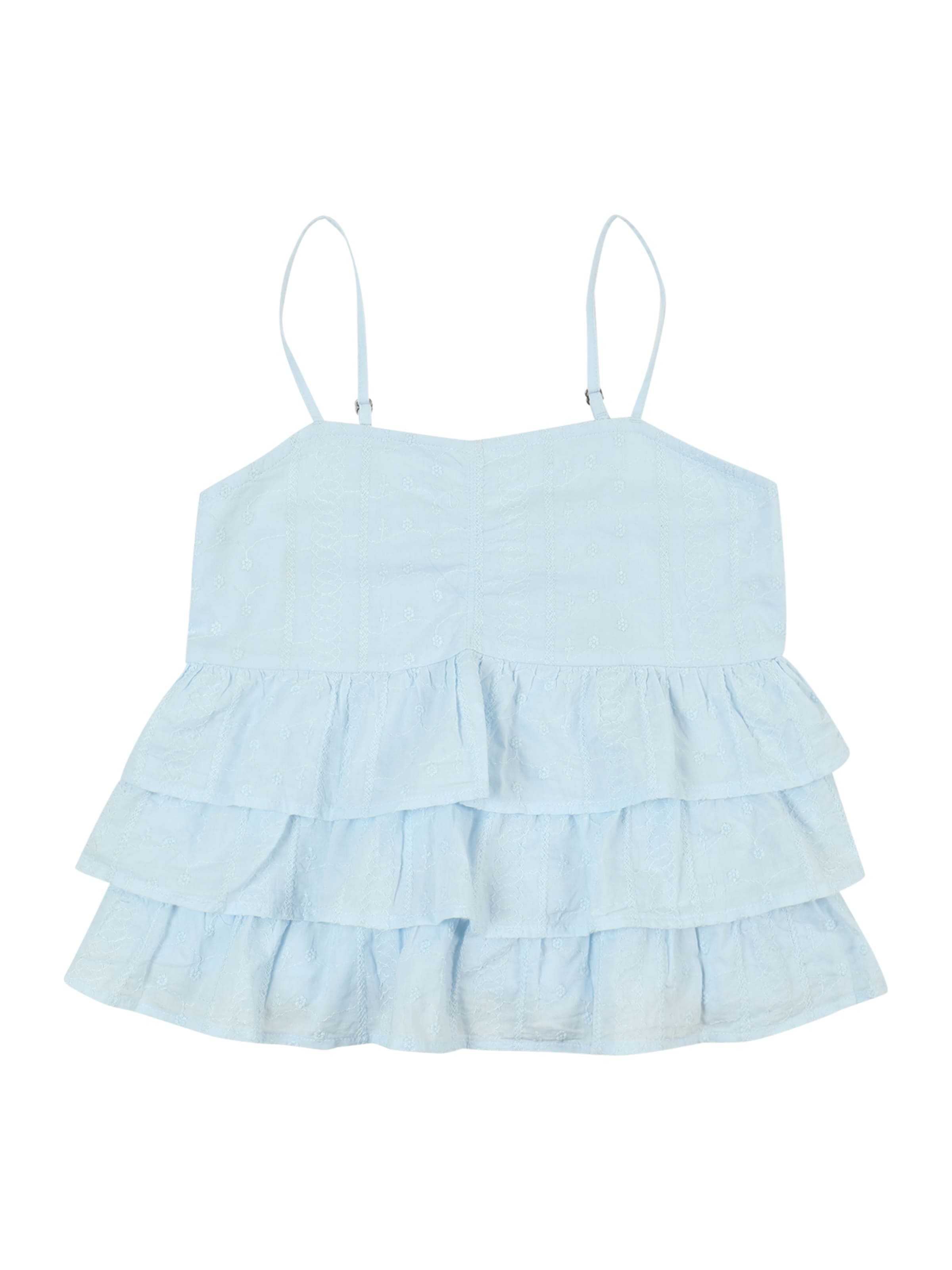 Top de la Abercrombie & Fitch pe albastru: față