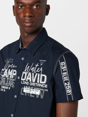 CAMP DAVID Regular fit Button Up Shirt 'Ocean´s Seven I' in Blue