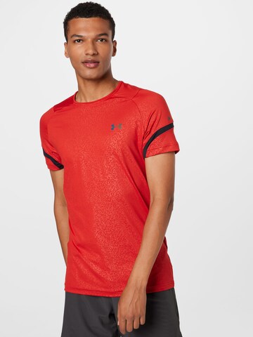 UNDER ARMOURTehnička sportska majica 'RUSH' - crvena boja: prednji dio
