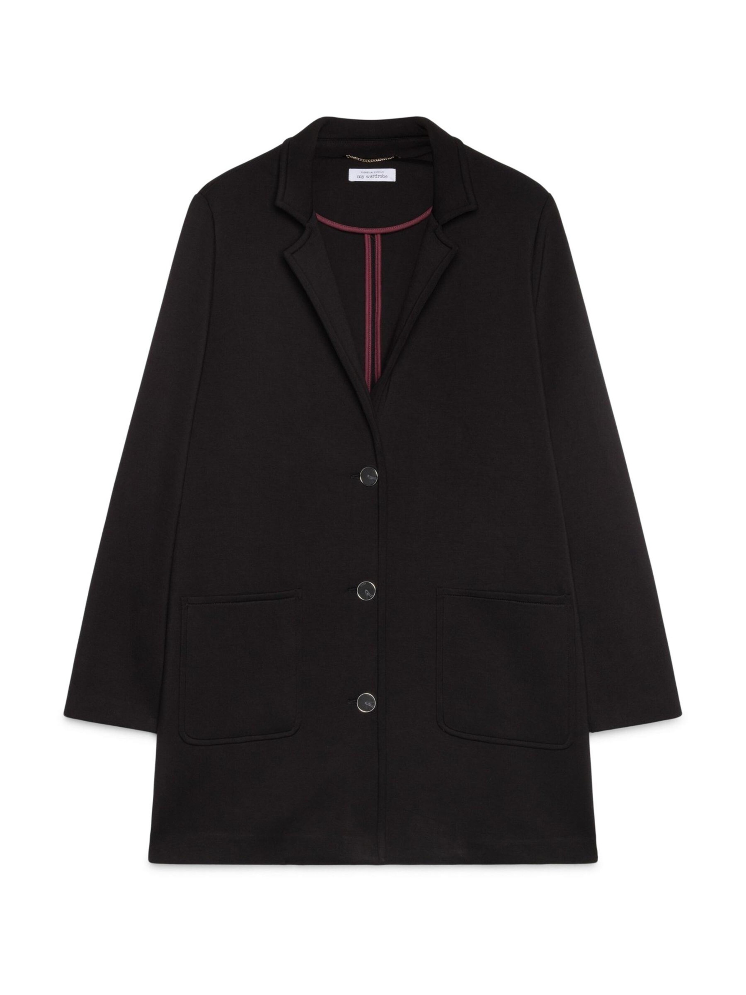 Manteau d’hiver Fiorella Rubino en noir : devant