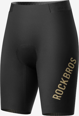 ROCKBROS Skinny Workout Pants in Black: front