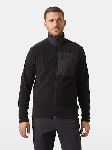 HELLY HANSEN Функционално поларено яке в черно: отпред