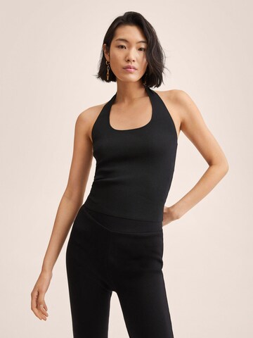 MANGO Knitted Top 'DEAN' in Black: front