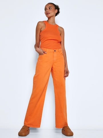 Noisy may Wide Leg Jeans 'Amanda' in Orange