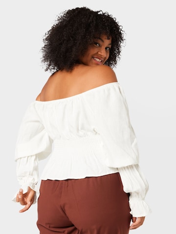 Nasty Gal Plus Blouse in White