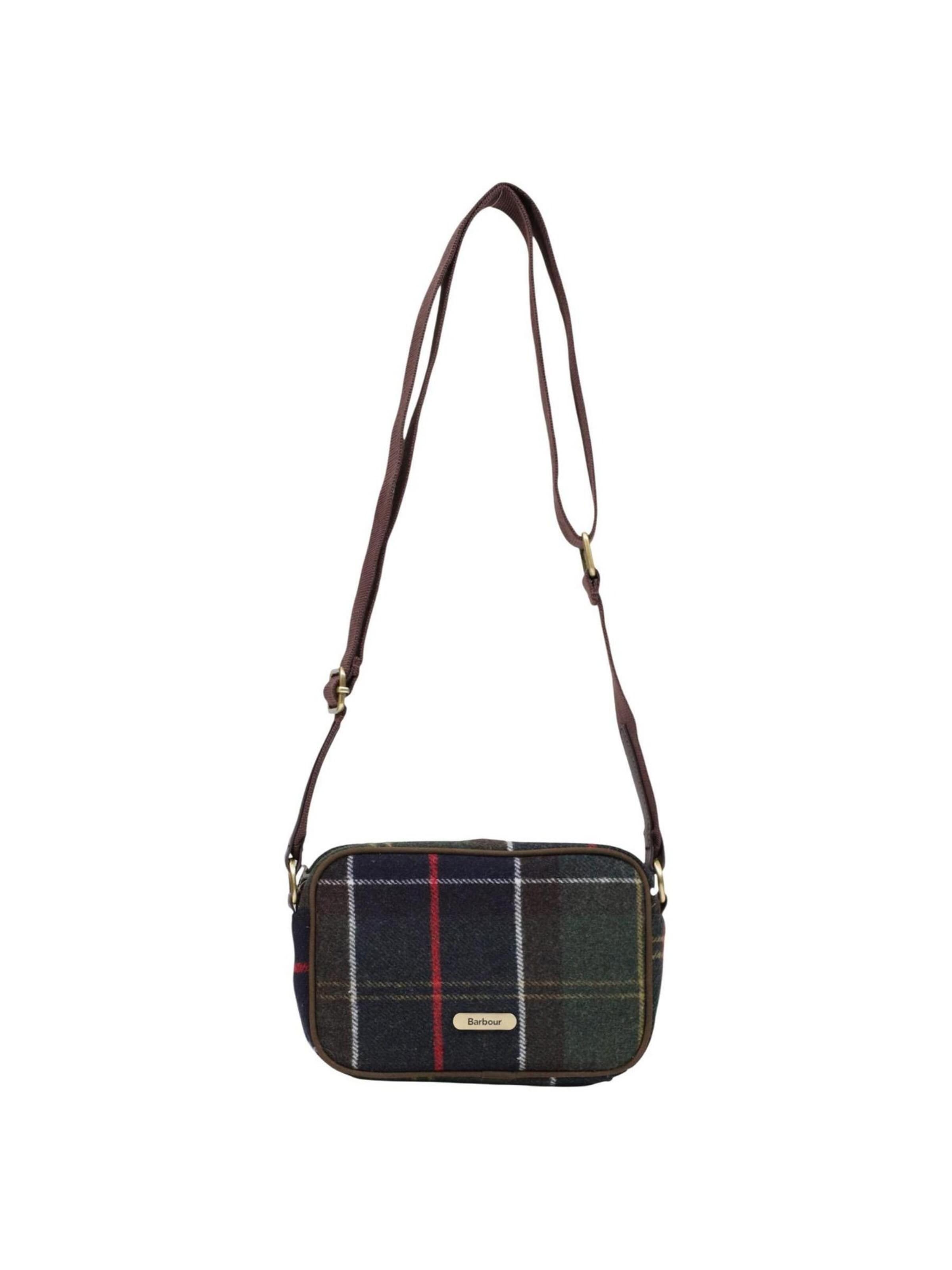 Borsa a tracolla di Barbour in verde: frontale