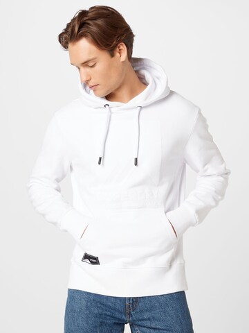 Sweat-shirt Superdry en blanc : devant