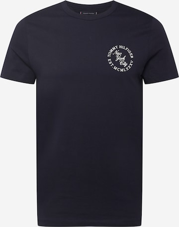 T-Shirt TOMMY HILFIGER en bleu : devant