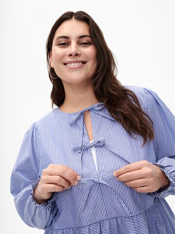 Camicia da donna 'MTASNIM' di Zizzi in blu