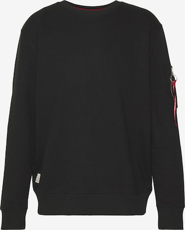 ALPHA INDUSTRIES Sweatshirt i sort: forside
