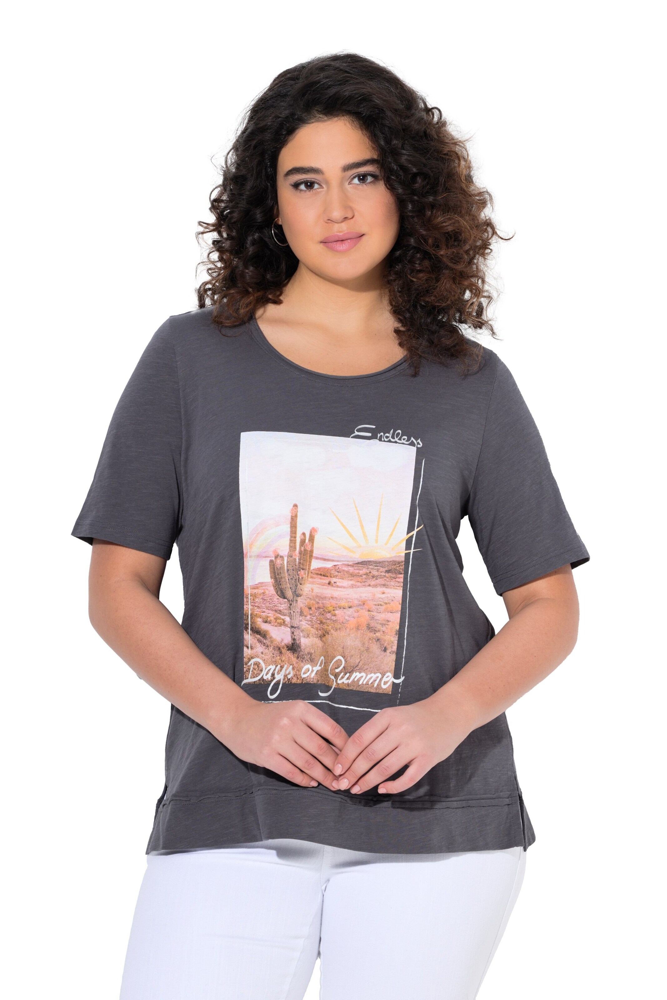 Ulla Popken Shirt in Grey: front
