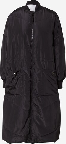 Manteau mi-saison 'Carolina' co'couture en noir : devant