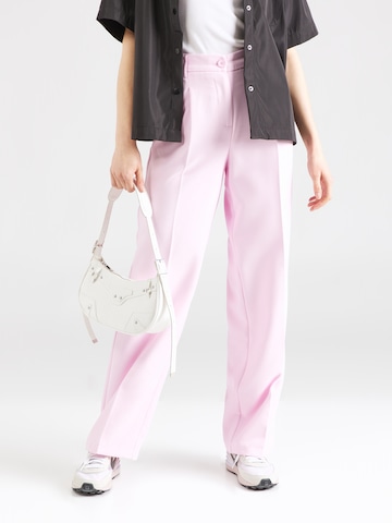 Noisy may Loose fit Pleated Pants 'DEBBIE' in Pink: front