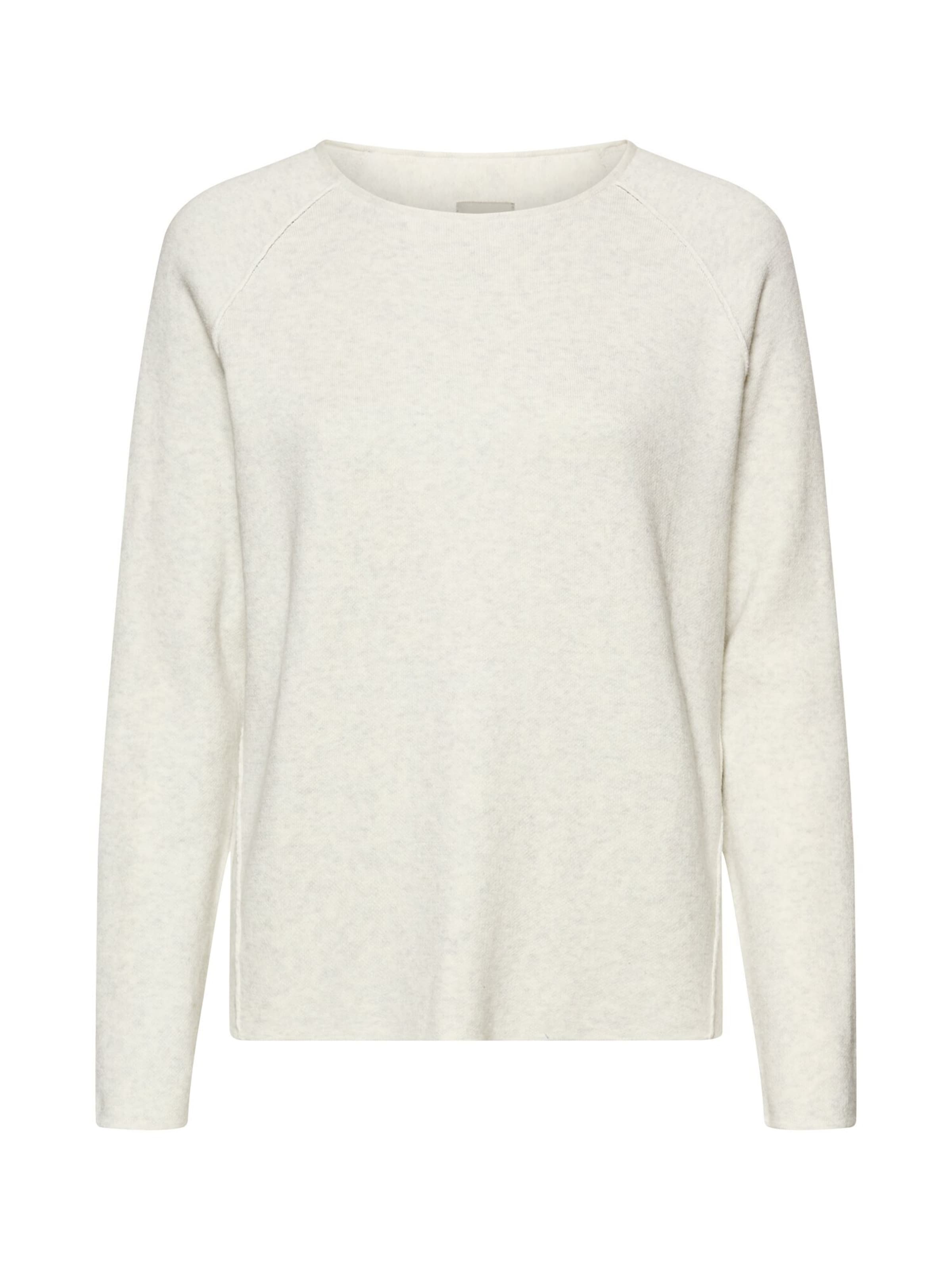 CAMEL ACTIVE Strickpullover mit Rundhalsausschnitt in Weiß: Vorderseite