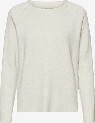 CAMEL ACTIVE Strickpullover mit Rundhalsausschnitt in Weiß: Vorderseite