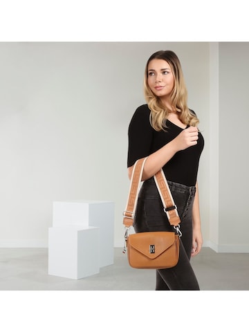 Borsa a tracolla di Florence in marrone: frontale