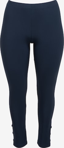 Coupe slim Leggings 'Luna' Pont Neuf en bleu : devant