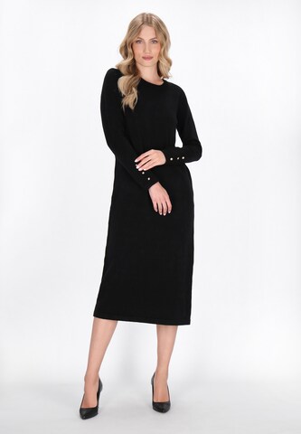 Robes en maille 'Classic' DreiMaster Klassik en noir : devant