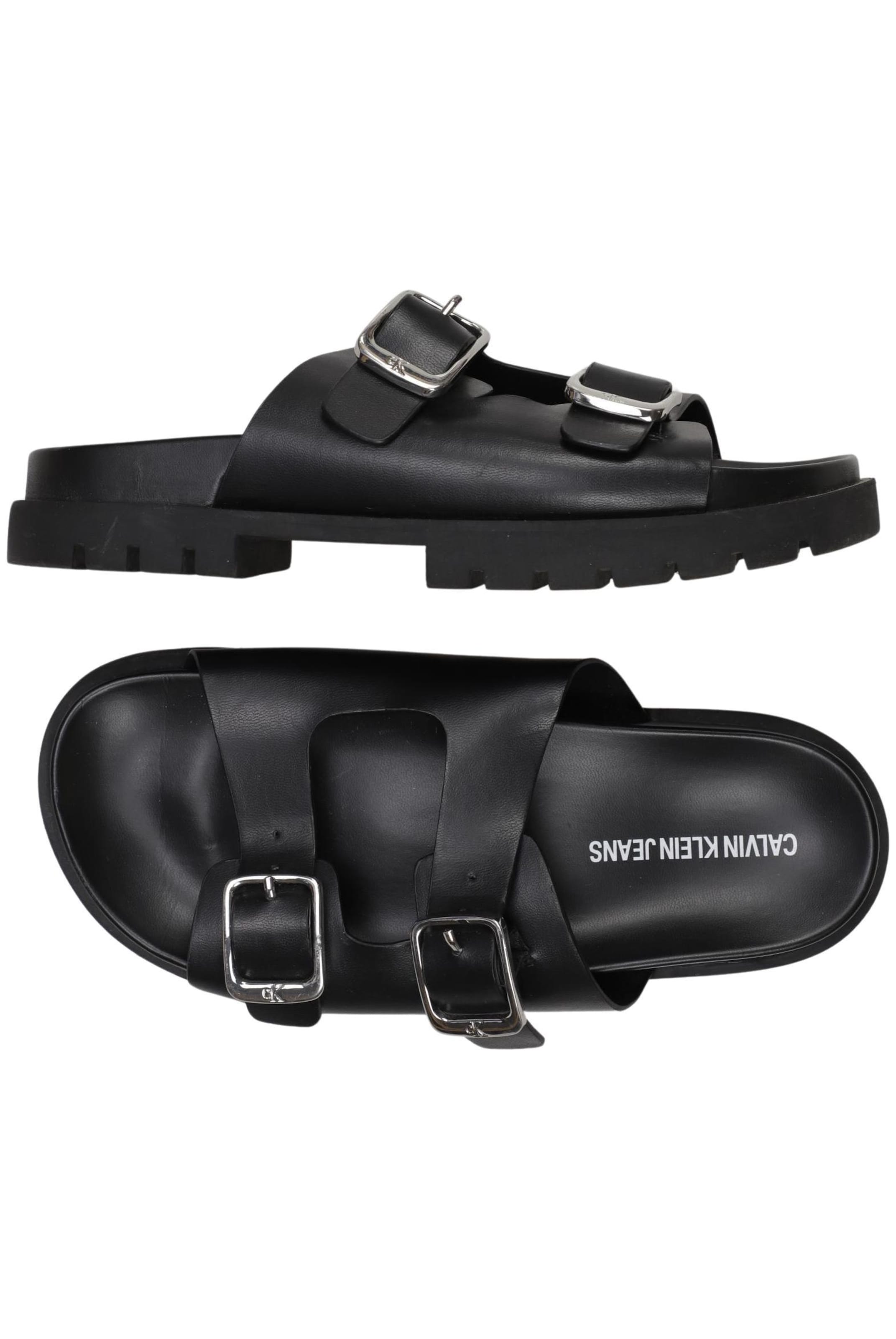 Calvin Klein Jeans Sandalen 39 in Schwarz: Vorderseite