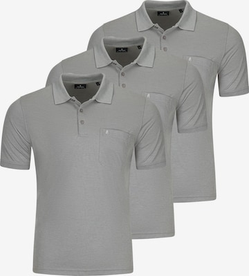 Ragman Shirt 'Basic' in Grijs: voorkant
