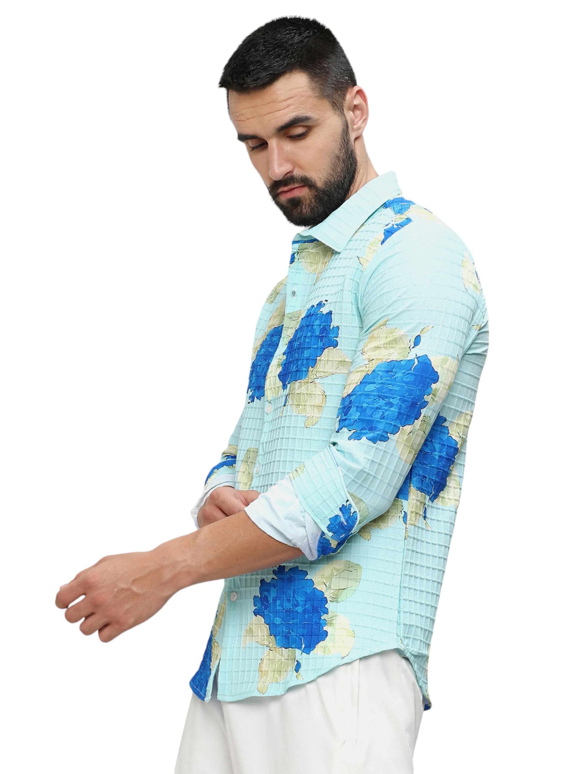Coupe regular Chemise ' Hector ' Campus Sutra en bleu