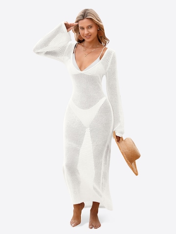 Imily Bela Strandkleid in Weiß: Vorderseite