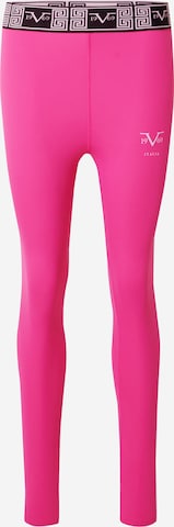 19V69 ITALIA Skinny Παντελόνι φόρμας 'ALENA' σε ροζ: μπροστά