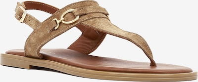 Flip-flops pe 36 Derimod pe maro deschis, Vizualizare produs