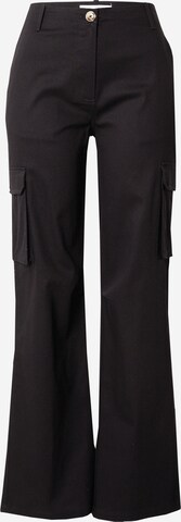 STUDIO SELECTBootcut/trapezice Cargo hlače 'Felize' - crna boja: prednji dio
