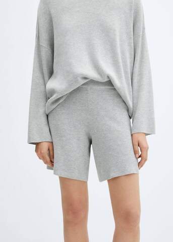 MANGO Pajama Pants in Grey: front