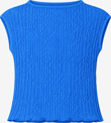 Süel knitwear - Top de punto 'Wrinkled Texture' en azul: frente