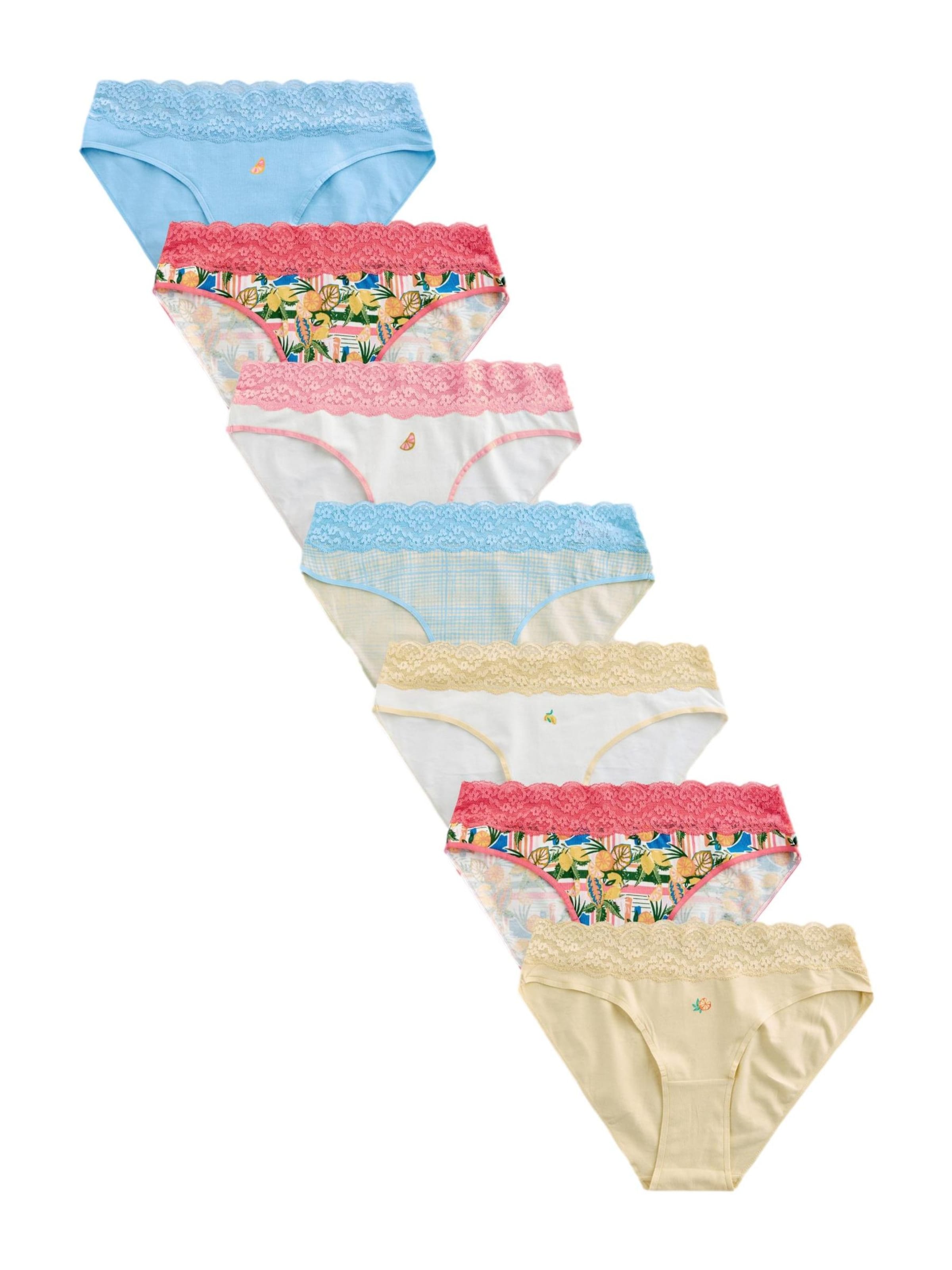 Next Slip in himmelblau / hellgelb / melone / weiß, Produktansicht