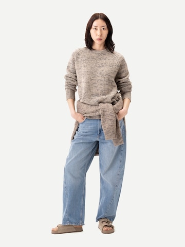 GOBI Cashmere Sweater 'Unisex Mouline Cashmere Sweater' in Beige: front