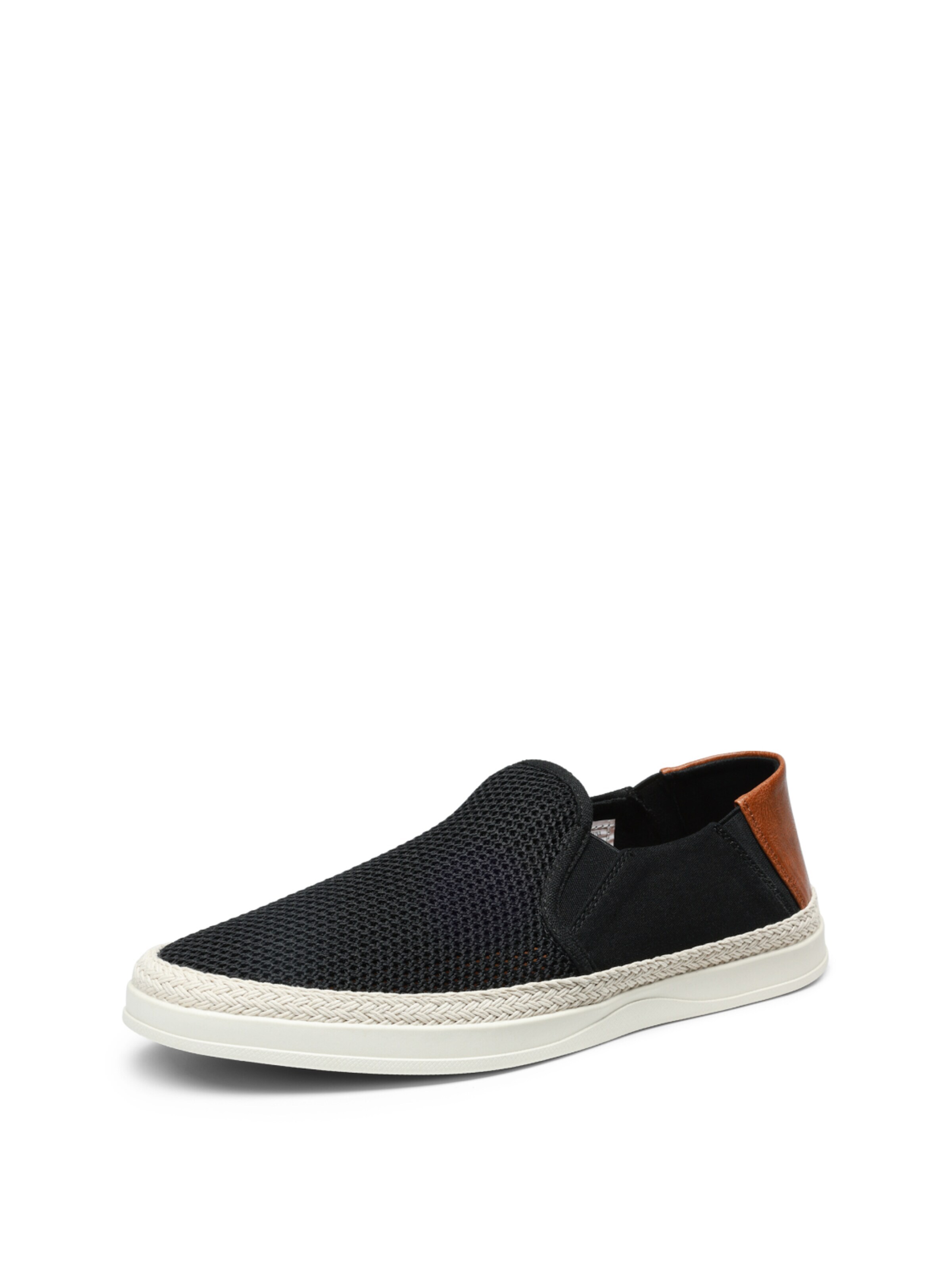 Scarpa slip-on di Bruno Marc in nero: frontale
