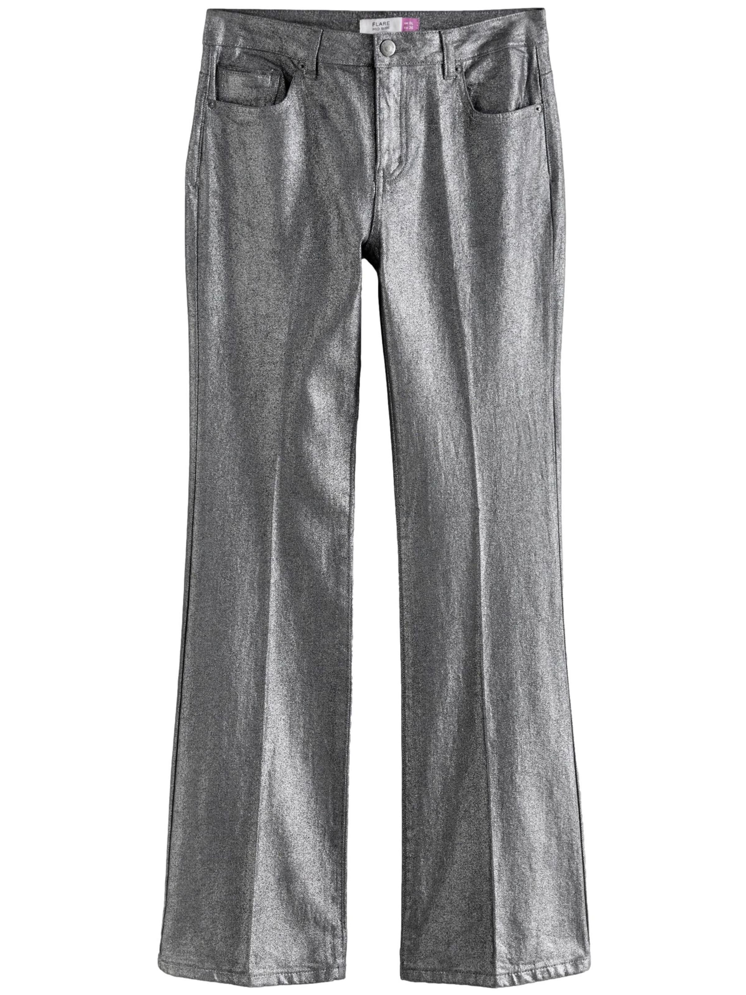 Next Regular Jeans in Silver: front